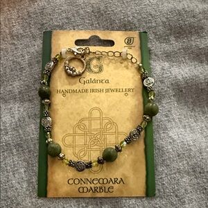 Green Connemara marble Bracelet - Handmade Irish Jewelry